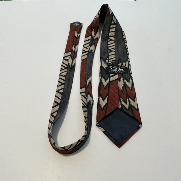 Mel Fox Clothiers Retro Abstract Art Designer Tie Made In Italy - Picture 5 of 12